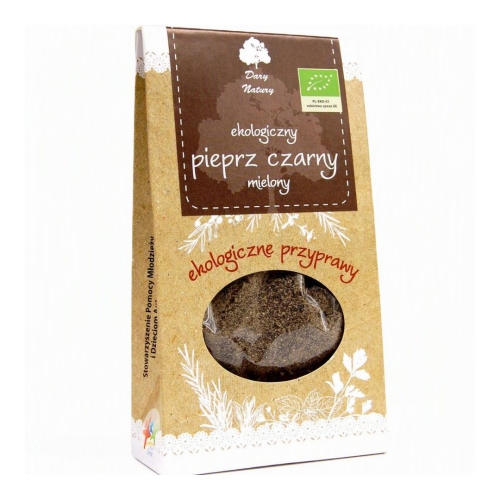 Pieprz czarny mielony EKO Dary Natury w opakowaniu 50 g