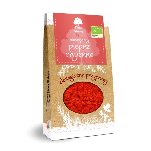 Pieprz cayenne EKO Dary Natury w opakowaniu 60 g