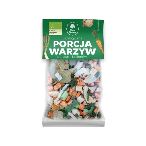 Liofilizowana porcja warzyw do zup i bulionów EKO Dary Natury w opakowaniu 25 g