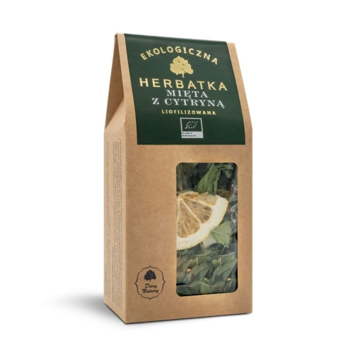 Liofilizowana herbatka mięta z cytryną EKO Dary Natury w opakowaniu 25 g