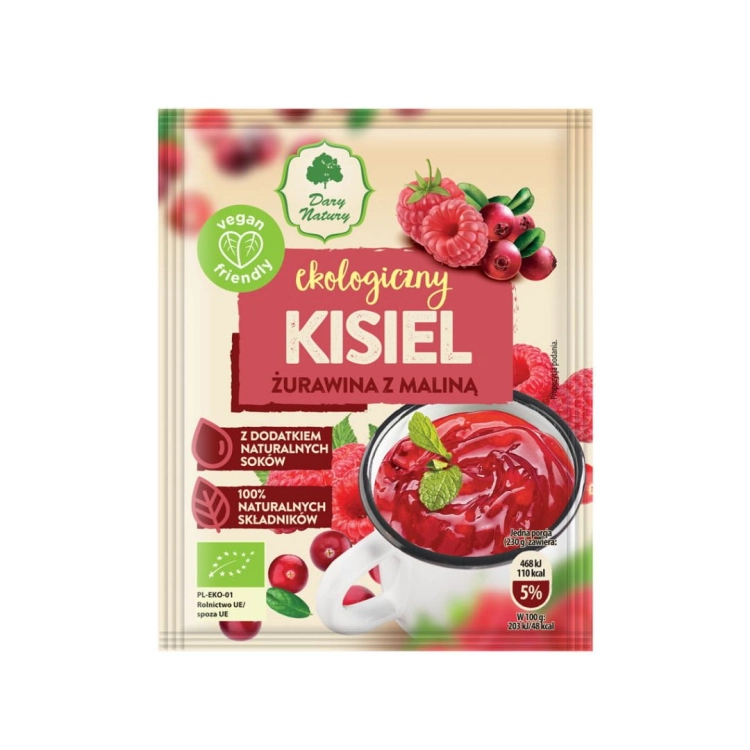 Kisiel żurawina z maliną EKO Dary Natury w opakowaniu 30 g