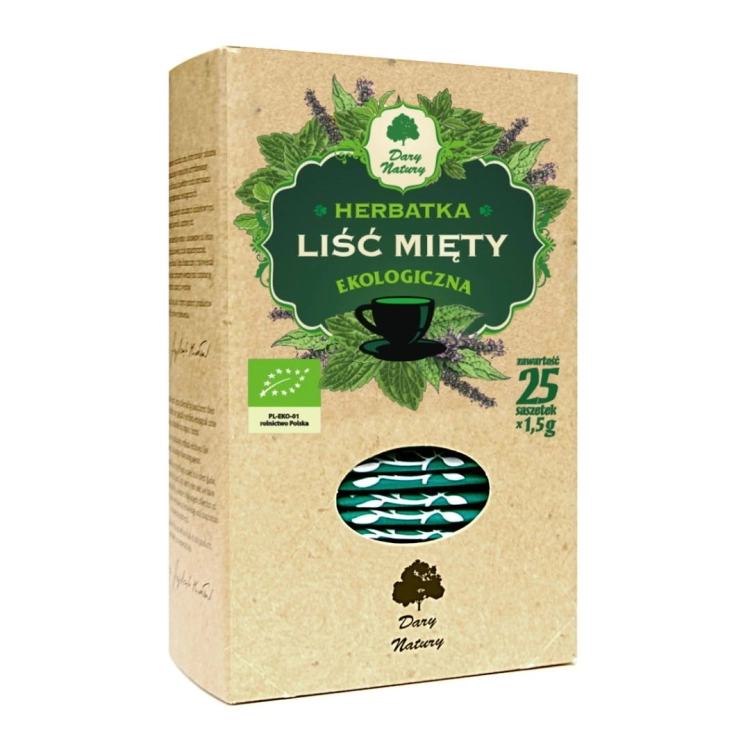 Herbatka mięta liść EKO Dary Natury w opakowaniu 37,5 g