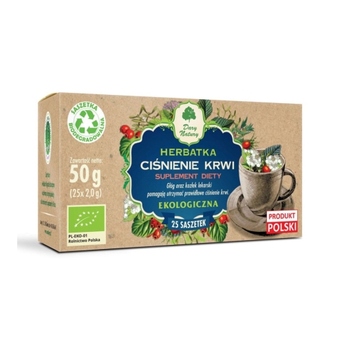 Herbatka Ciśnienie krwi EKO Dary Natury w opakowaniu 50 g