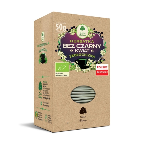 Herbatka czarny bez kwiat EKO Dary Natury w opakowaniu 50 g