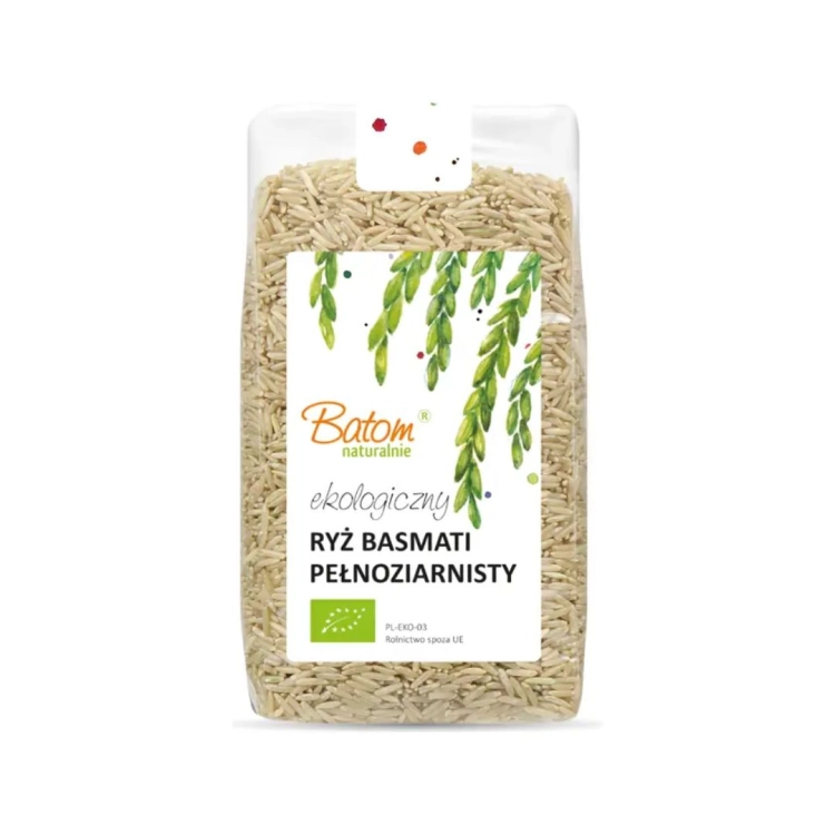 Ryż basmati pełnoziarnisty BIO Batom w opakowaniu 500 g