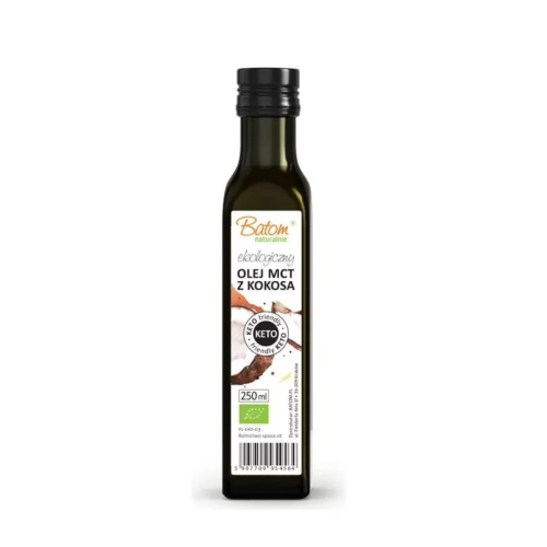 Olej MCT z kokosa BIO Batom w butelce 250 ml