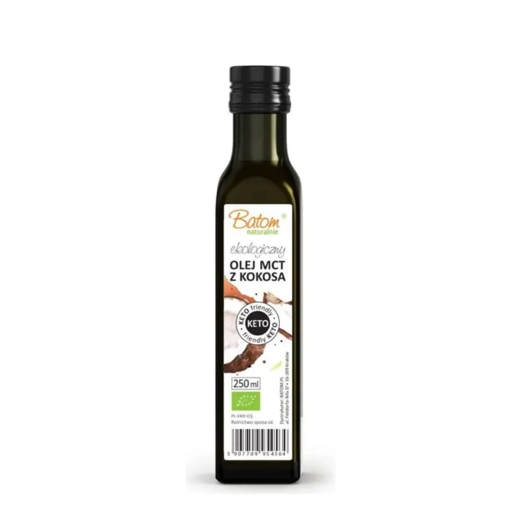 Olej MCT z kokosa BIO Batom w butelce 250 ml