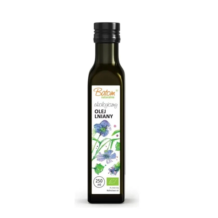 Olej lniany nierafinowany BIO Batom w butelce 250 ml