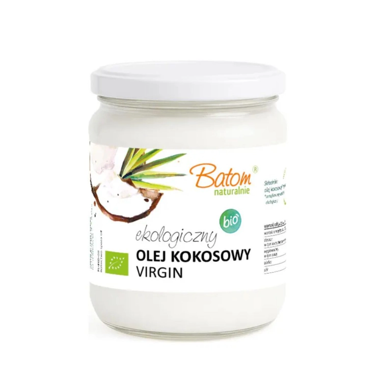 Olej kokosowy virgin BIO Batom w słoiku 500 ml
