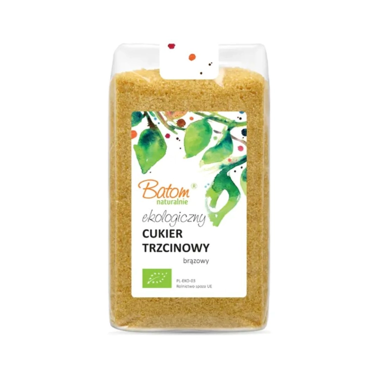 Cukier trzcinowy brązowy BIO Batom w opakowaniu 500 g