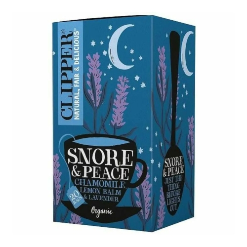 Herbatka z melisą i lawendą Snore &amp; Peace BIO Clipper, 20×1,5 g