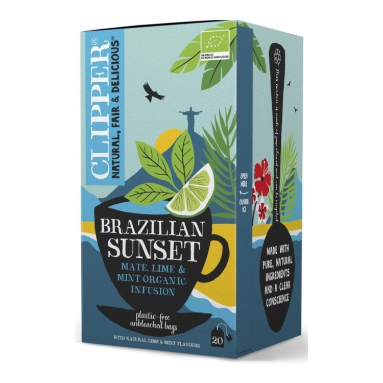 Herbatka Yerba Mate Brazilian Sunset BIO Clipper, 20×2 g