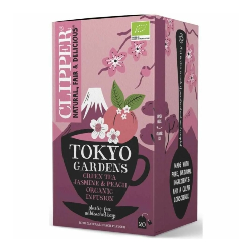 Herbata zielona jaśminowa Tokyo Gardens BIO Clipper, 20×2 g