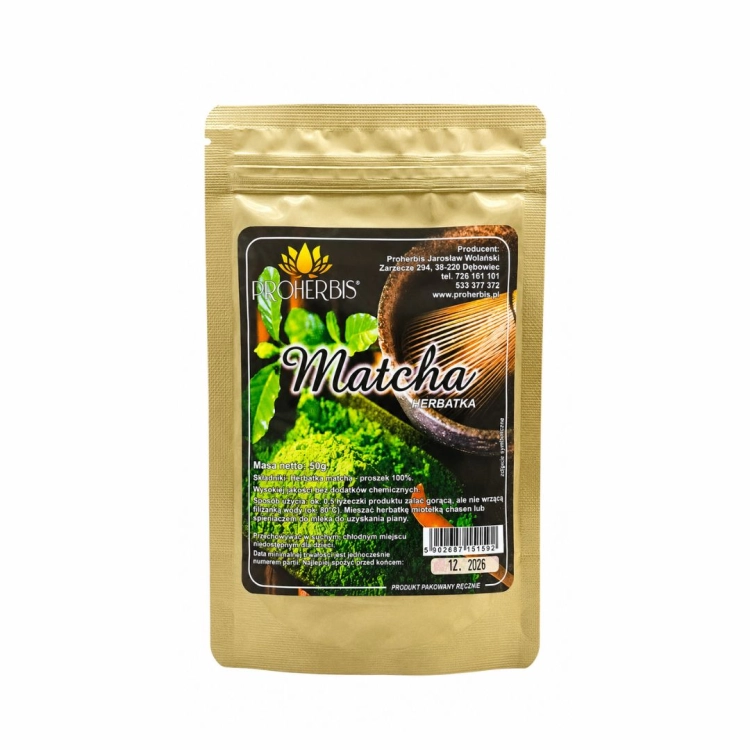 Herbatka Matcha PROHERBIS w opakowaniu 50 g