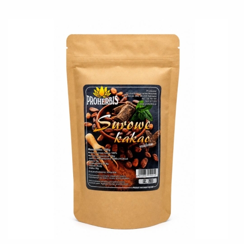 Surowe kakao mielone PROHERBIS w opakowaniu 200 g