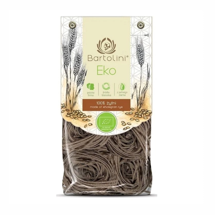 Makaron żytni razowy tagliatelle BIO Bartolini 250 g