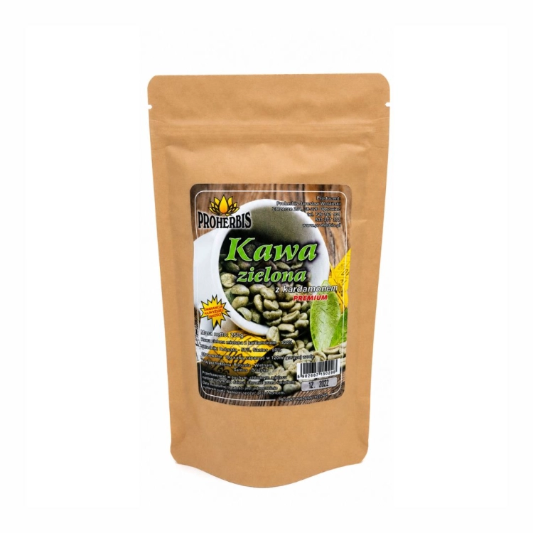 Kawa zielona z kardamonem PROHERBIS w opakowaniu 250 g