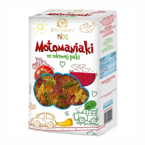 Makaron semolinowy z warzywami Motomaniaki Bartolini
