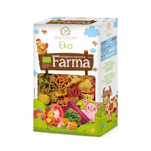 Makaron semolinowy z warzywami Farma BIO Bartolini