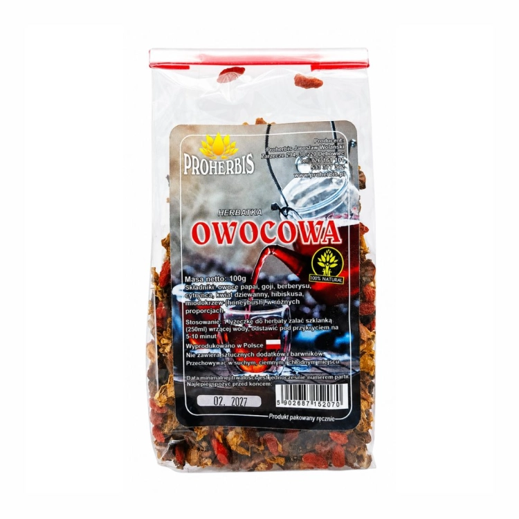 Herbatka Owocowa PROHERBIS w opakowaniu 100 g