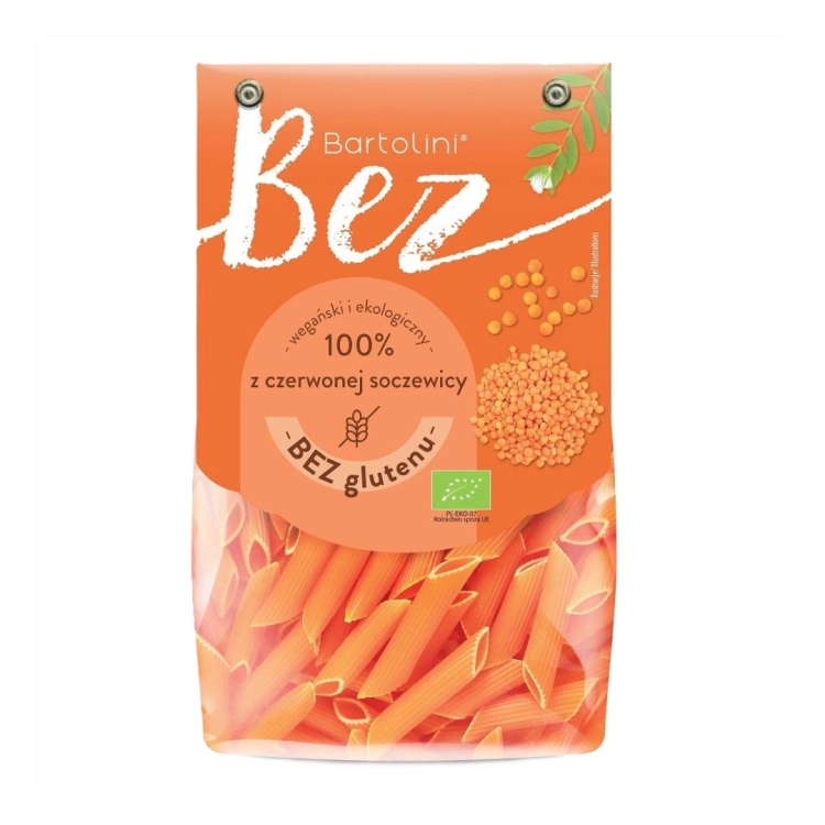 Makaron z soczewicy czerwonej penne Bartolini 250 g