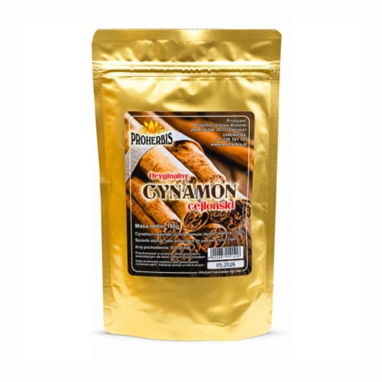Cynamon cejloński mielony PROHERBIS w opakowaniu 100 g