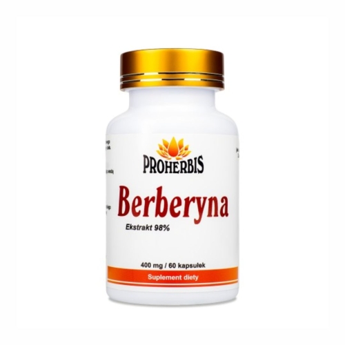 Berberyna HCL 98% PROHERBIS, 60 kapsułek