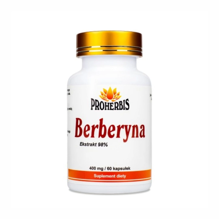 Berberyna HCL 98% PROHERBIS, 60 kapsułek