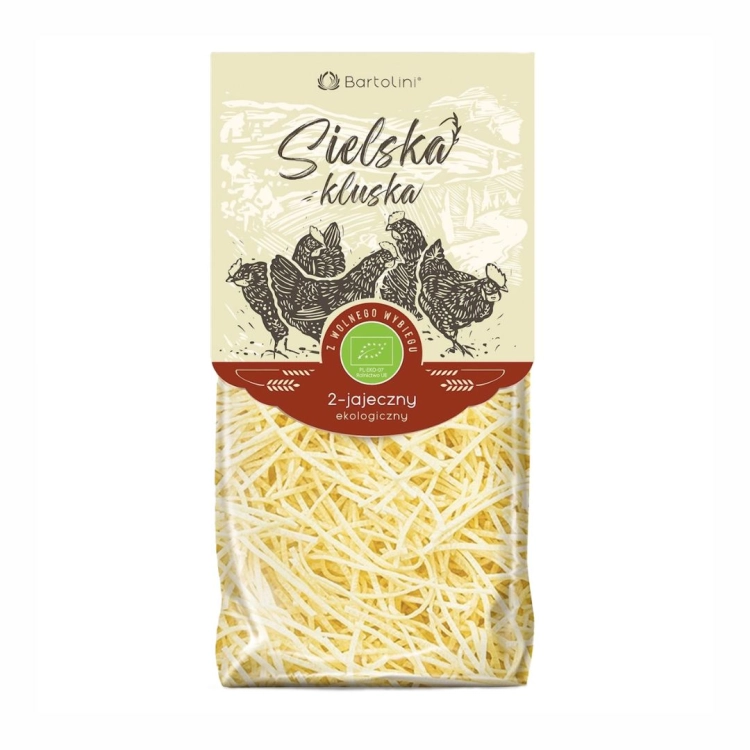 Makaron semolinowy 2-jajeczny krajanka cienka BIO Bartolini 250 g