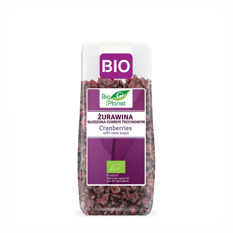 Żurawina z cukrem trzcinowym BIO 100 g Bio Planet