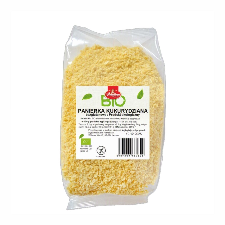 Panierka kukurydziana bezglutenowa BIO Amylon w opakowaniu 200 g