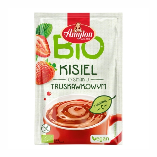 Kisiel instant truskawkowy bezglutenowy BIO Amylon, 30 g