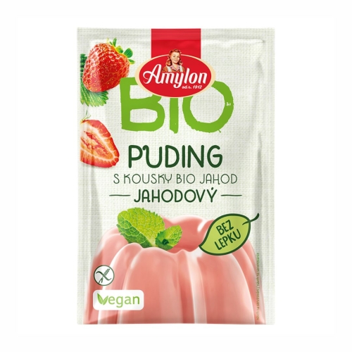 Budyń truskawkowy bezglutenowy BIO Amylon, 40 g