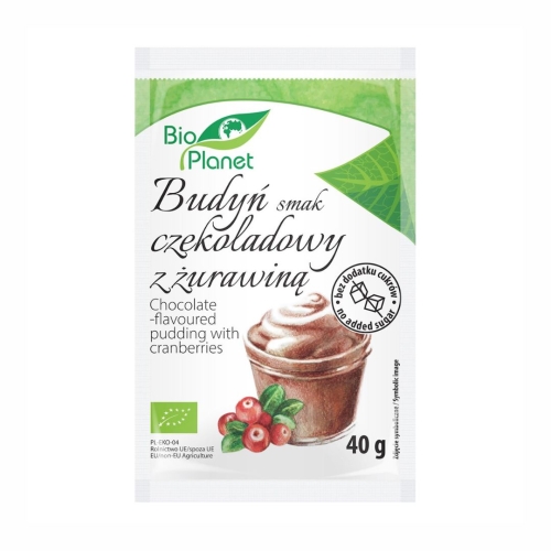 Budyń czekoladowy z żurawiną BIO 40 g Bio Planet