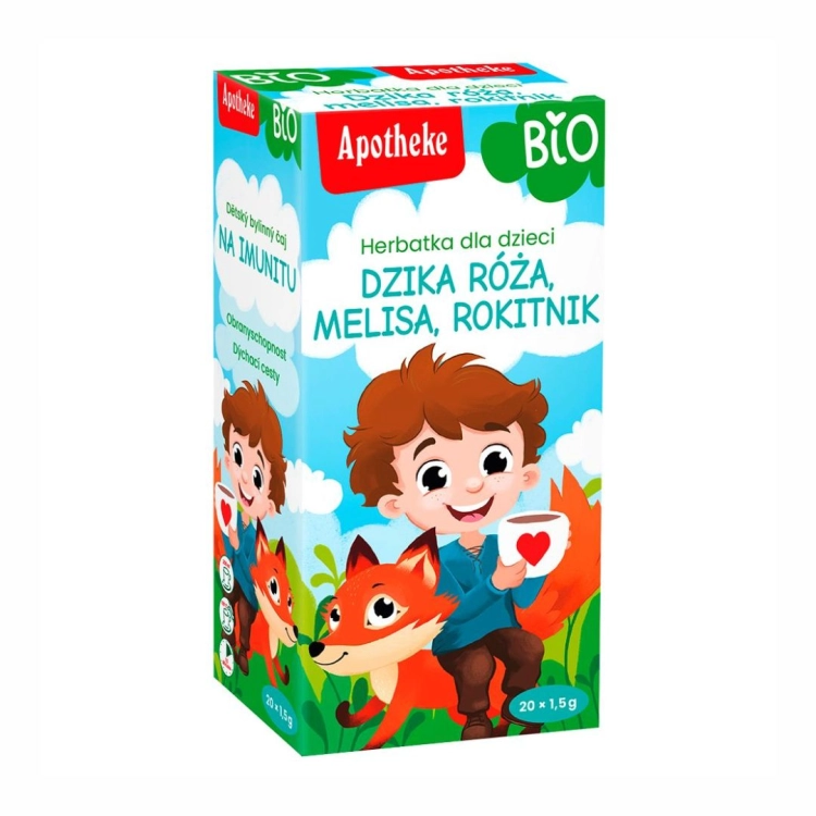 Herbatka dla dzieci dzika róża melisa rokitnik BIO Apotheke