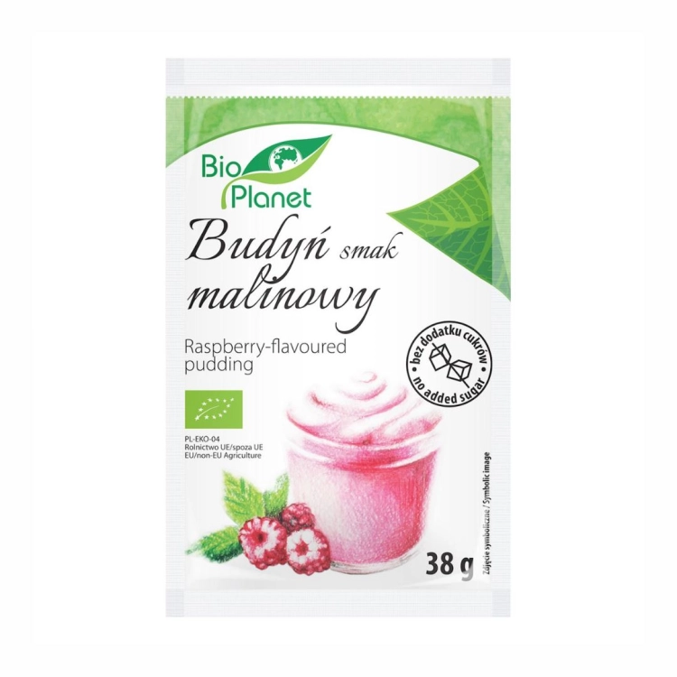 Budyń malinowy BIO 38 g Bio Planet