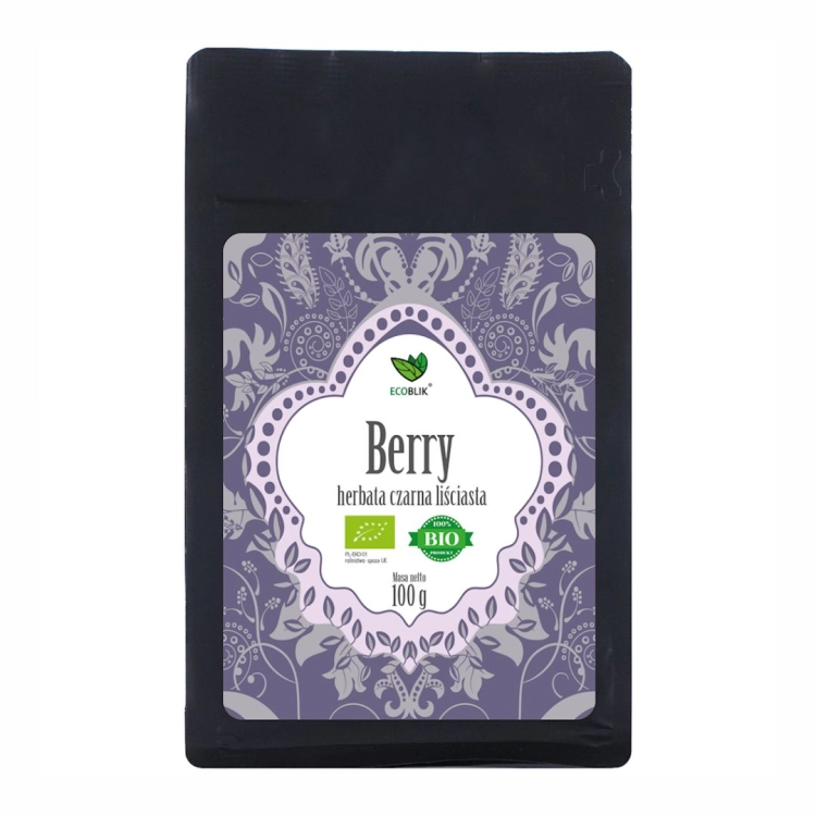 Herbata czarna owoce leśne BIO 100 g EcoBlik