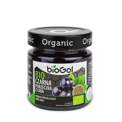 Mus czarna porzeczka z chia BIO BioGol, 200 g