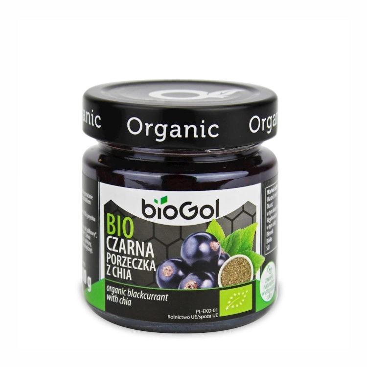 Mus czarna porzeczka z chia BIO BioGol, 200 g