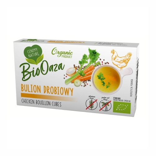 Bulion drobiowy kostki bezglutenowe BIO BioOaza, 66 g