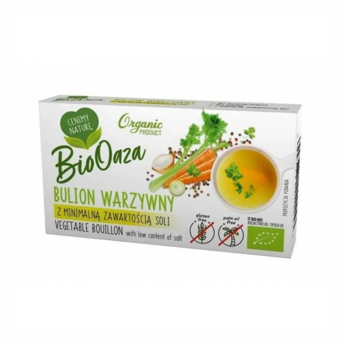 Bulion warzywny mało solny kostki bezglutenowe BIO BioOaza, 66 g