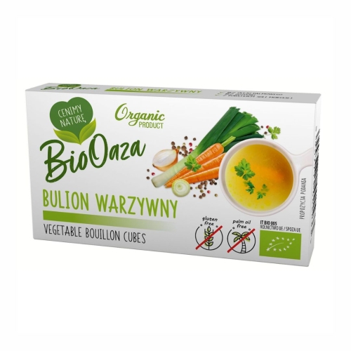 Bulion warzywny kostki bezglutenowe BIO BioOaza, 66 g
