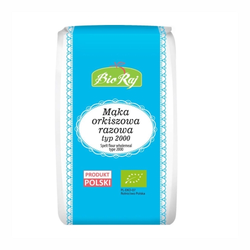 Mąka orkiszowa razowa typ 2000 BIO Bio Raj, 1 kg