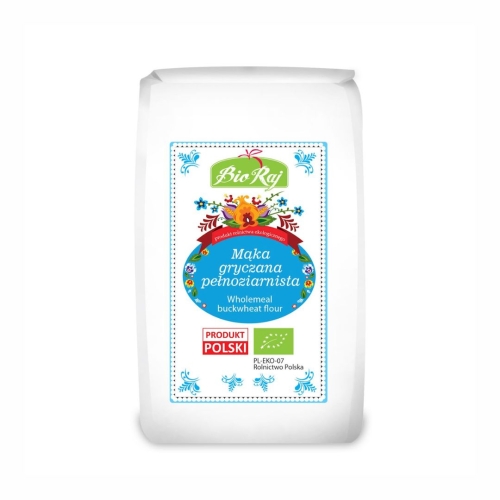 Mąka gryczana pełnoziarnista BIO Bio Raj, 600 g