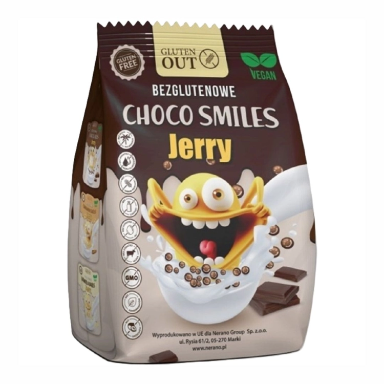 Chrupki zbożowe kakaowe Smiles bezglutenowe Jerry Gluten Out