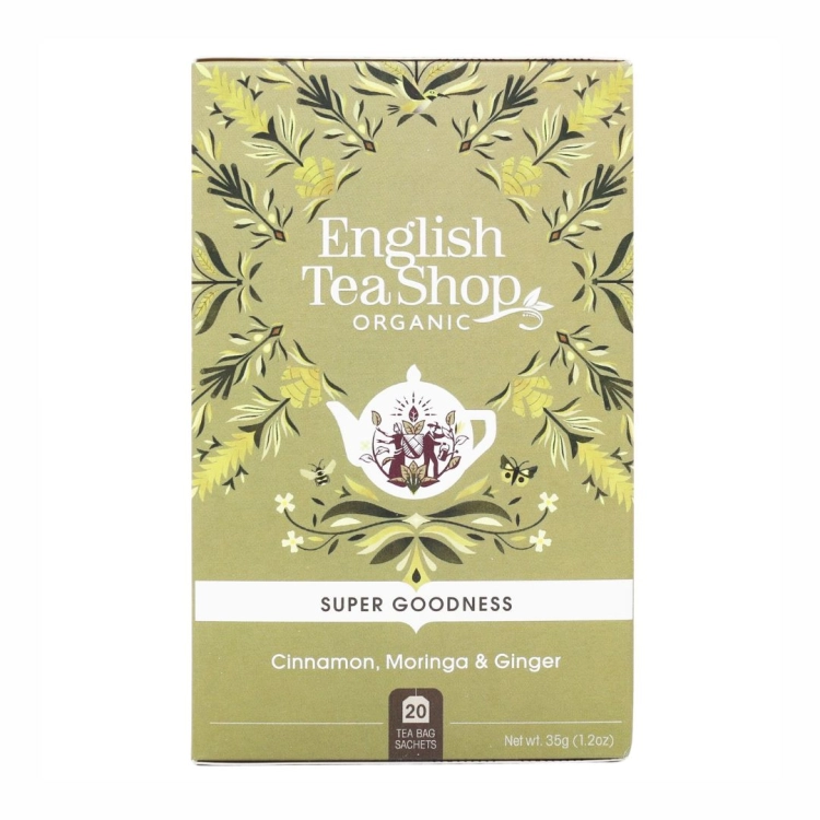 Herbatka cynamon moringa imbir BIO English Tea Shop, 20×1,75 g