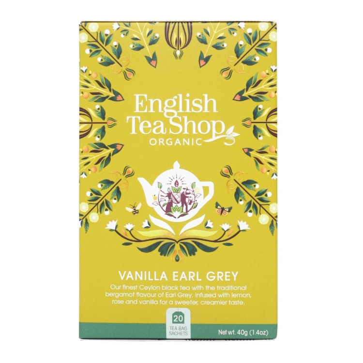Herbatka Vanilla Earl Grey BIO English Tea Shop, 20×2 g