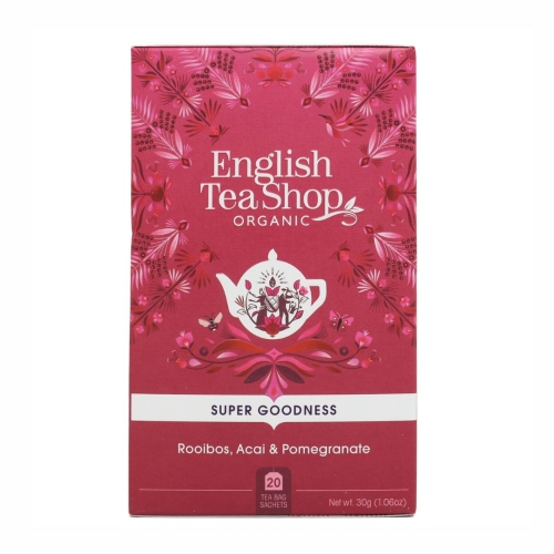 Herbatka Rooibos Acai Granat BIO English Tea Shop, 20×1,5 g