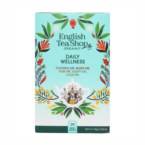 Herbatka Daily Wellness BIO English Tea Shop, mix 5 smaków, 20 saszetek