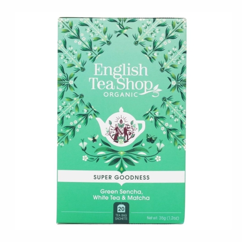 Herbata zielona Sencha biała matcha BIO English Tea Shop, 20×1,75 g